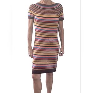 Vintage Tommy Hilfiger Striped Knit Sweater Dress S | Retro Fall Boho Academia